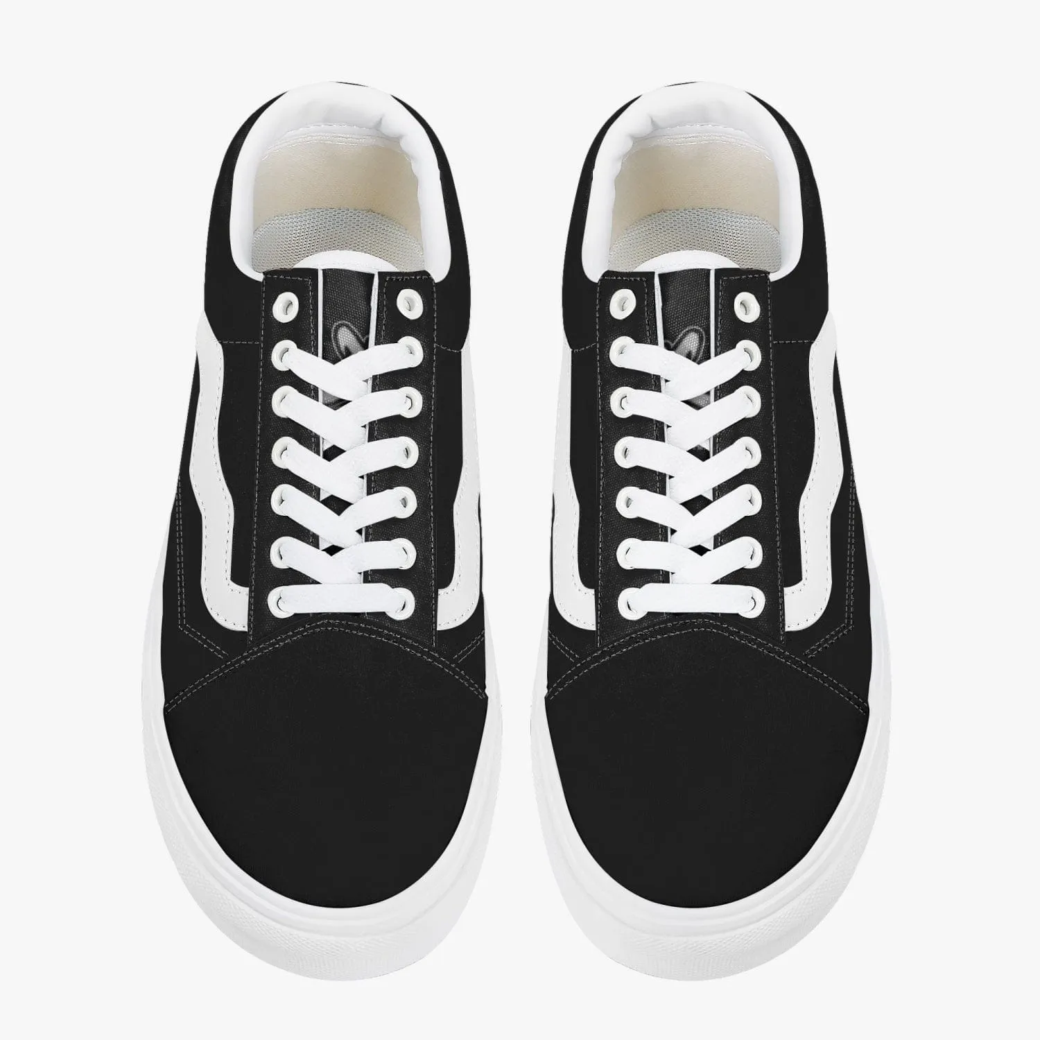 Athletic Apparatus Black Trendy Low-Top Canvas Sneakers