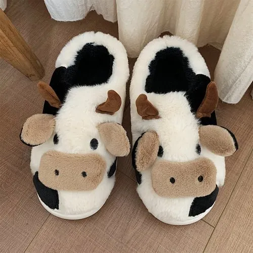 Cute Cow Animal Soft Slippers