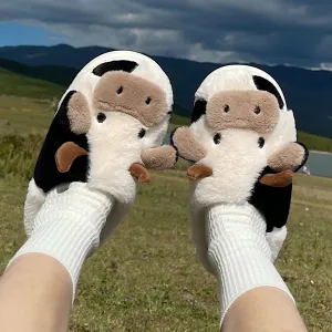 Cute Cow Animal Soft Slippers