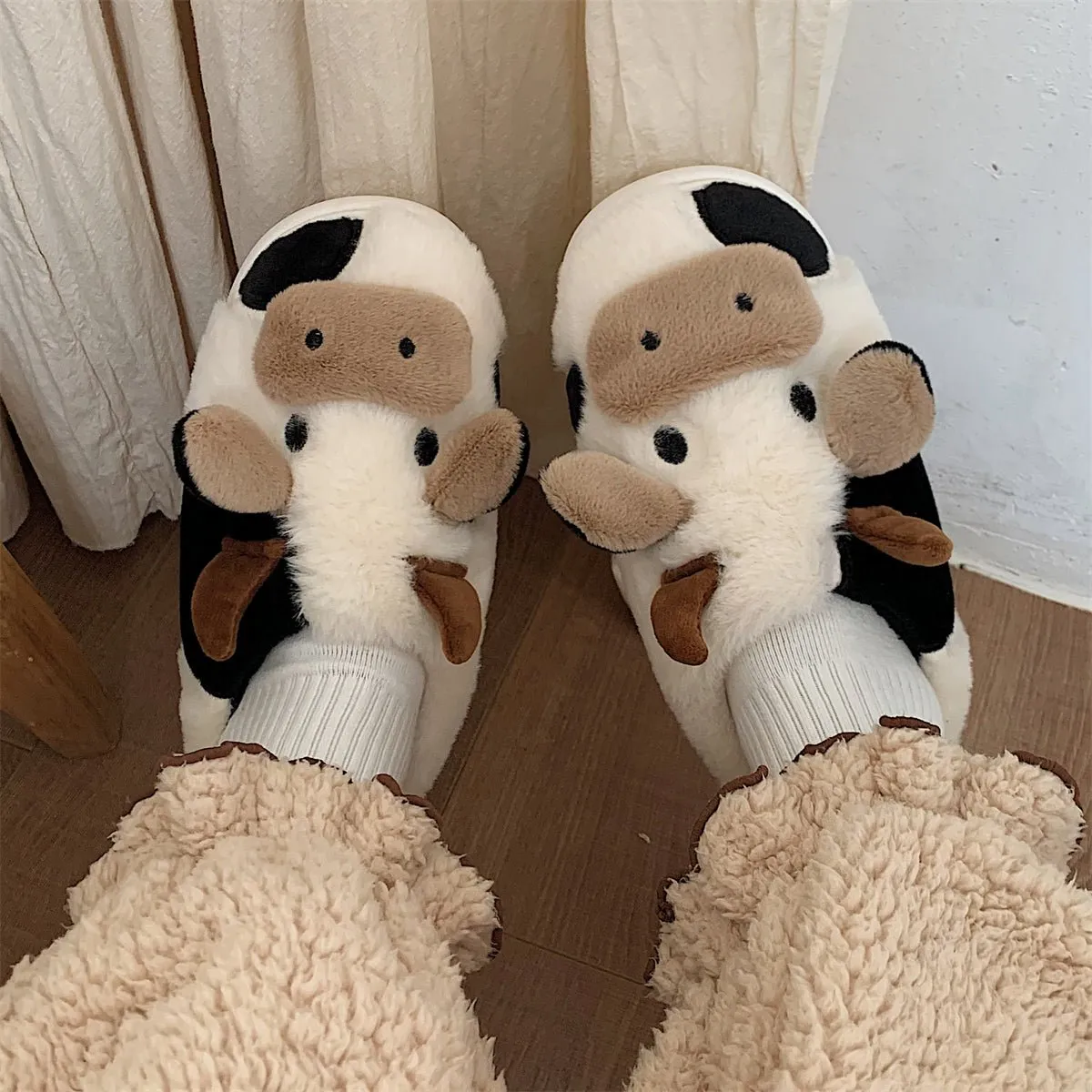 Cute Cow Animal Soft Slippers