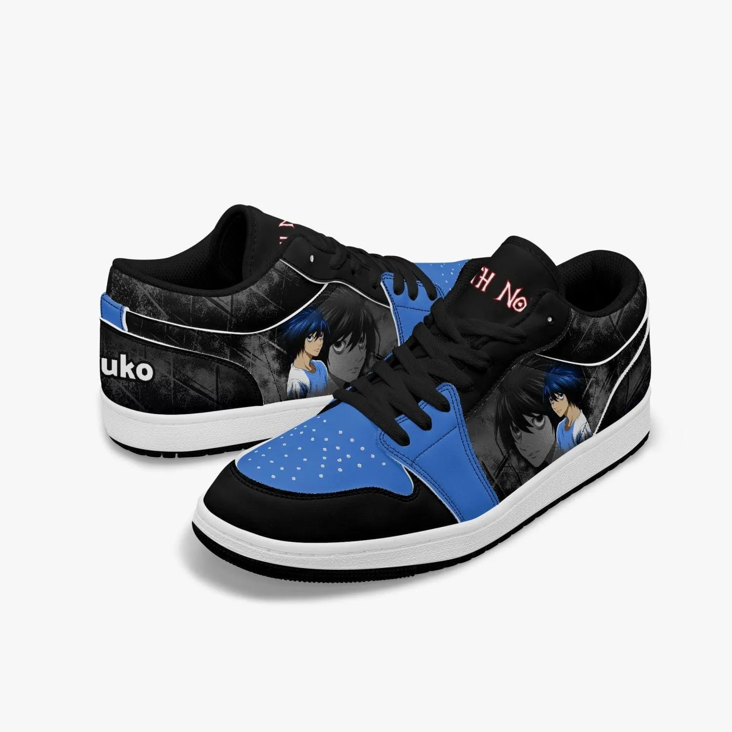Death Note 'L' blue hair JD1 Low Anime Shoes