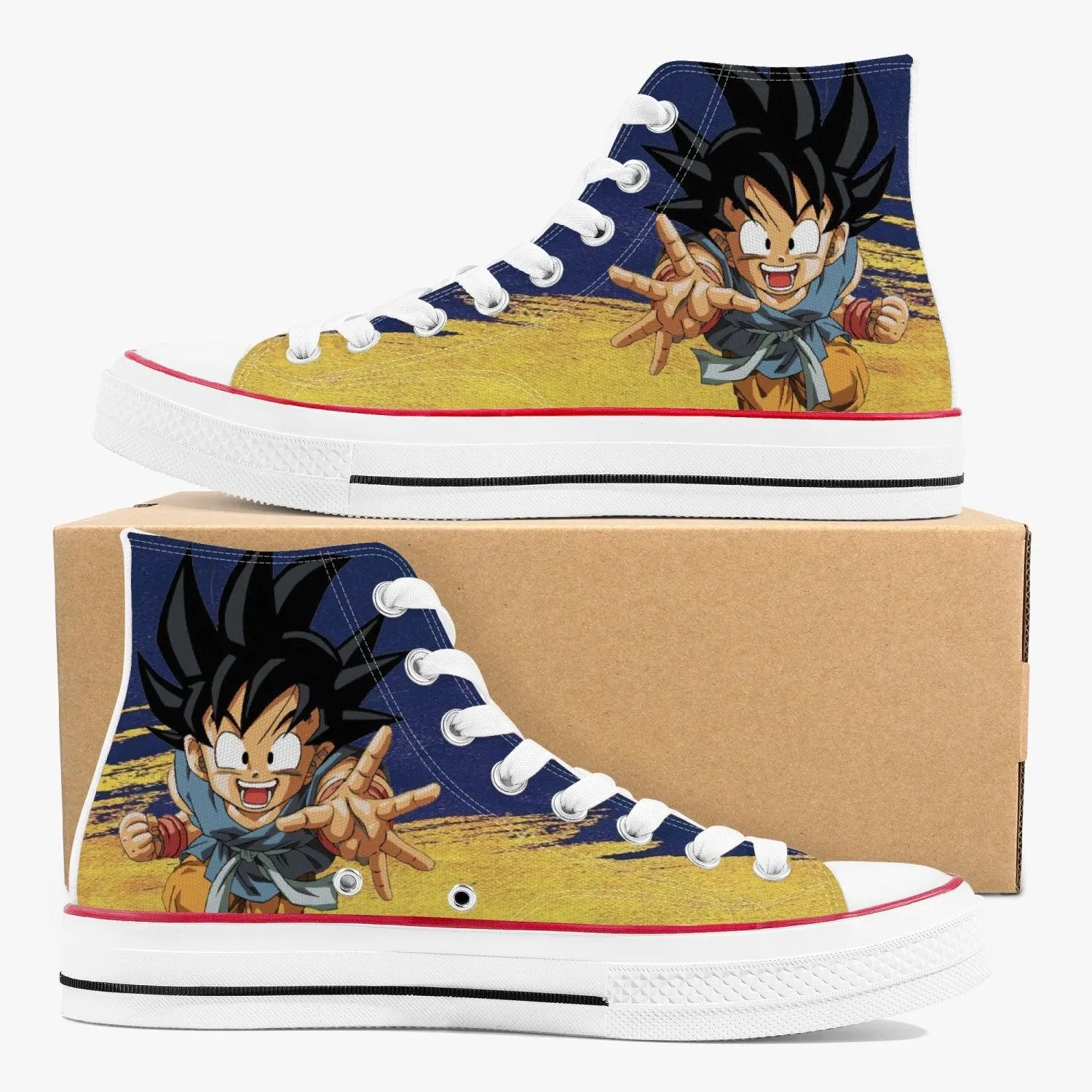 Dragon Ball Z Son Goku A-Star High White Anime Shoes