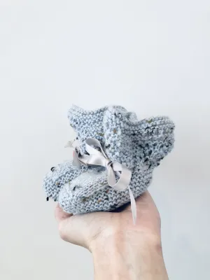 Handknit Booties - Speckled Sky // Baby