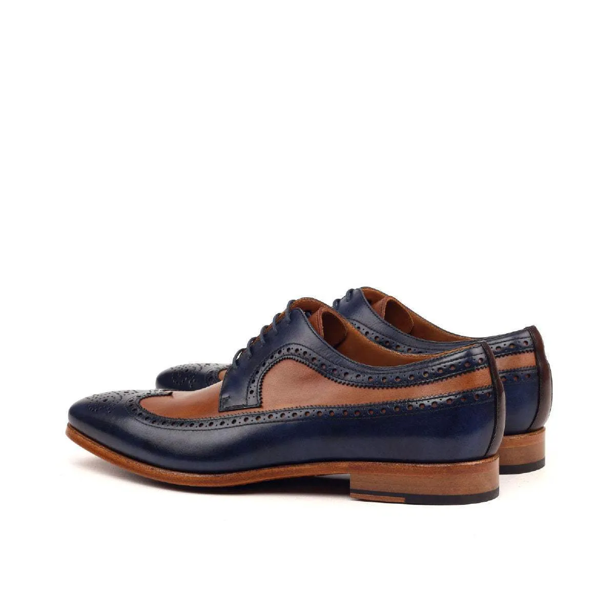 Longwing Blucher-Painted Calf, Blue, Dark Brown, Brown-Wholesale