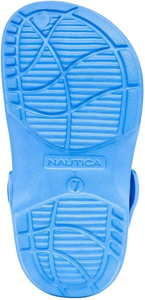 Nautica Kids Clog Sandals ?C Slip-On Lightweight Water Shoes with Adjustable Heel Strap ?C Comfortable EVA Slip-Resistant Clogs for Boys & Girls ?C Toddler & Youth Sizes
