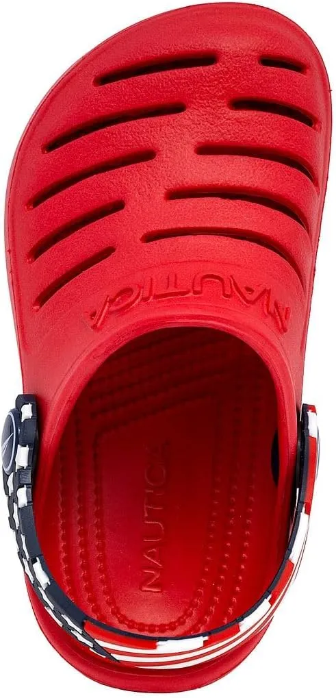 Nautica Kids Clog Sandals ?C Slip-On Lightweight Water Shoes with Adjustable Heel Strap ?C Comfortable EVA Slip-Resistant Clogs for Boys & Girls ?C Toddler & Youth Sizes