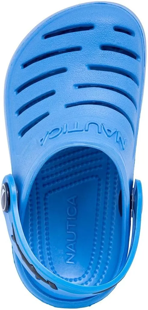 Nautica Kids Clog Sandals ?C Slip-On Lightweight Water Shoes with Adjustable Heel Strap ?C Comfortable EVA Slip-Resistant Clogs for Boys & Girls ?C Toddler & Youth Sizes