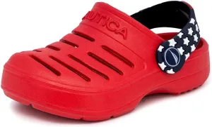 Nautica Kids Clog Sandals ?C Slip-On Lightweight Water Shoes with Adjustable Heel Strap ?C Comfortable EVA Slip-Resistant Clogs for Boys & Girls ?C Toddler & Youth Sizes