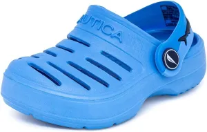 Nautica Kids Clog Sandals ?C Slip-On Lightweight Water Shoes with Adjustable Heel Strap ?C Comfortable EVA Slip-Resistant Clogs for Boys & Girls ?C Toddler & Youth Sizes