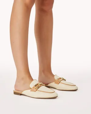Nicky Loafers Vanilla Raffia Sand