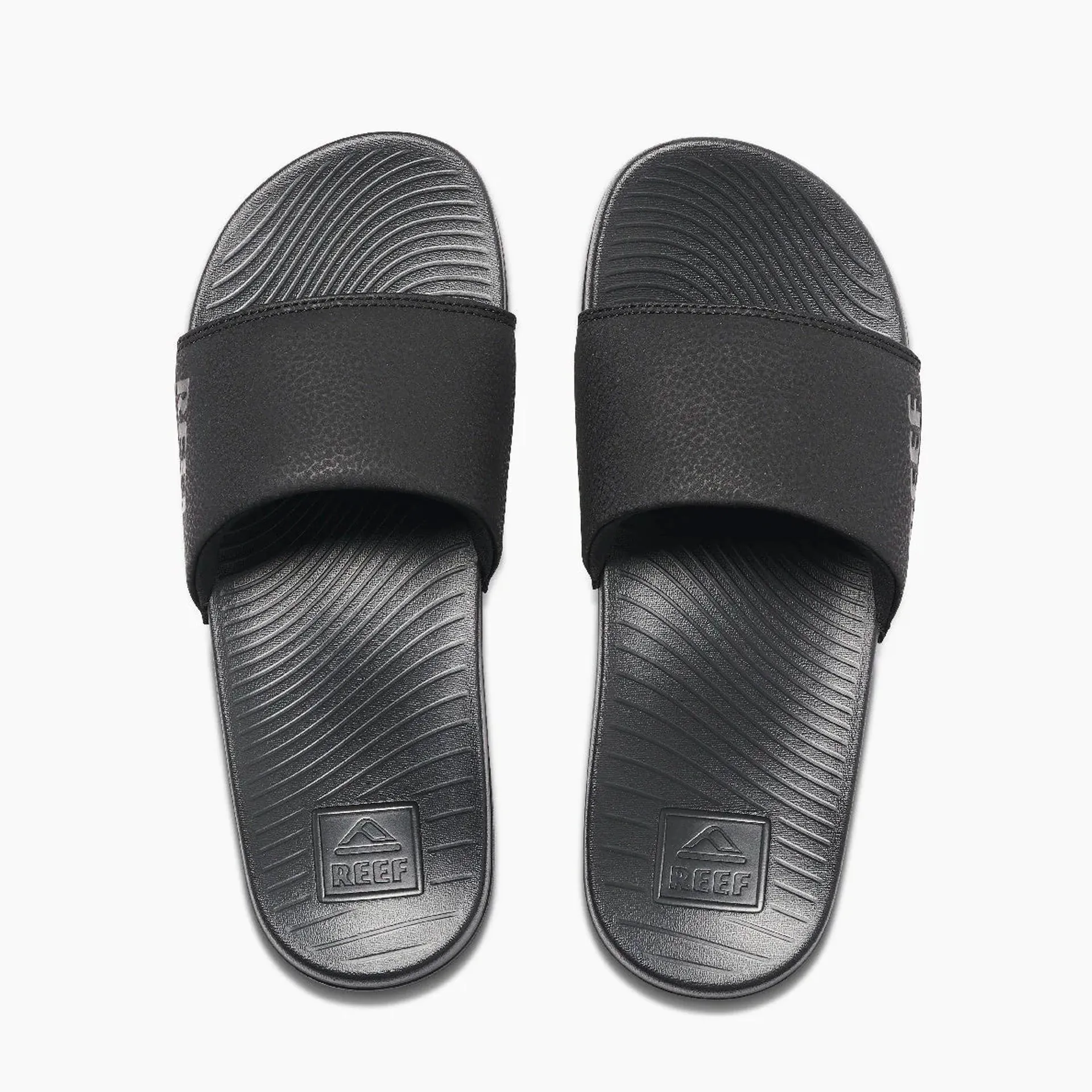 Reef Womens One Slide Sandals - Black