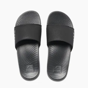 Reef Womens One Slide Sandals - Black
