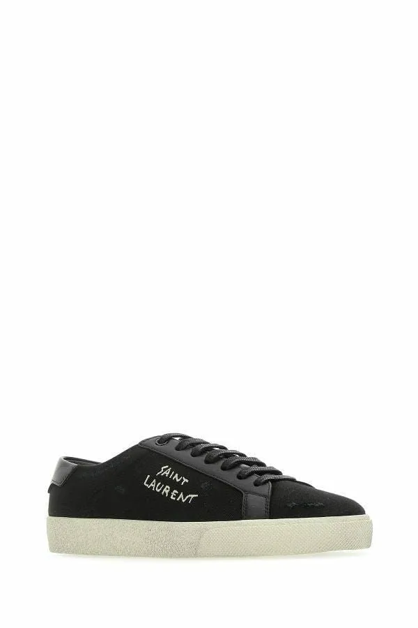 Saint Laurent Sleek  Canvas & Leather Low-Top Men's Sneakers