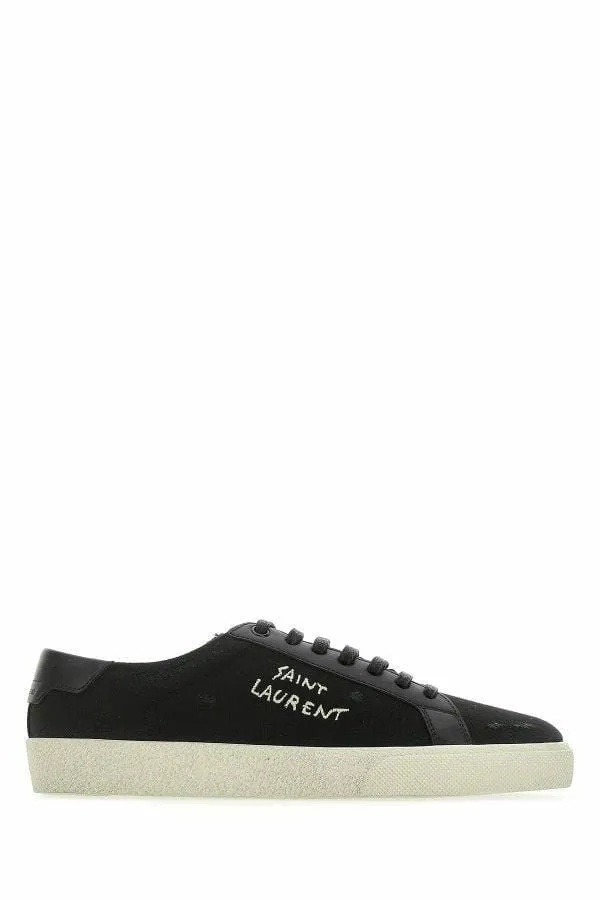Saint Laurent Sleek  Canvas & Leather Low-Top Men's Sneakers