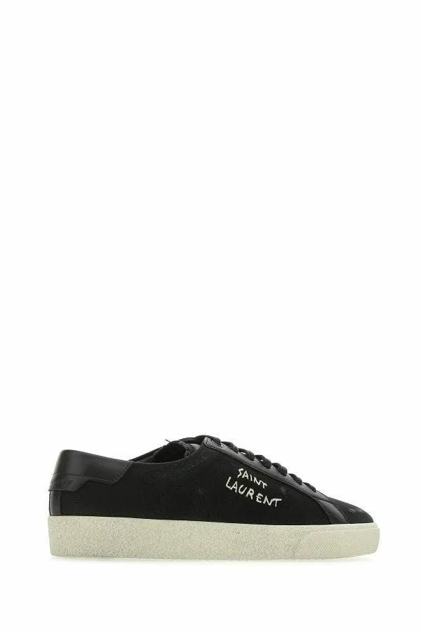 Saint Laurent Sleek  Canvas & Leather Low-Top Men's Sneakers