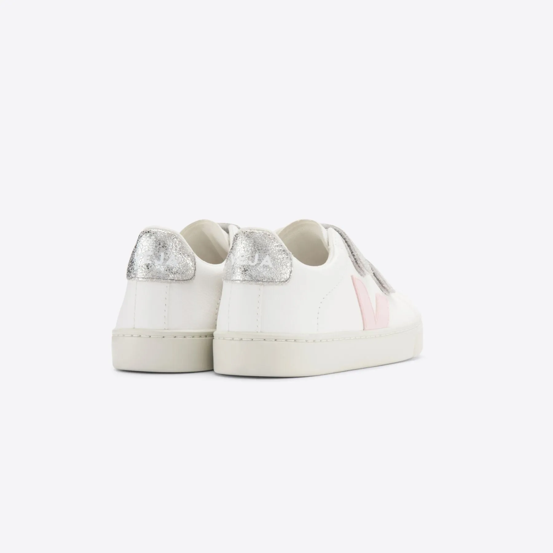 Veja Esplar Velcro Leather - Extra White/Petale/Silver