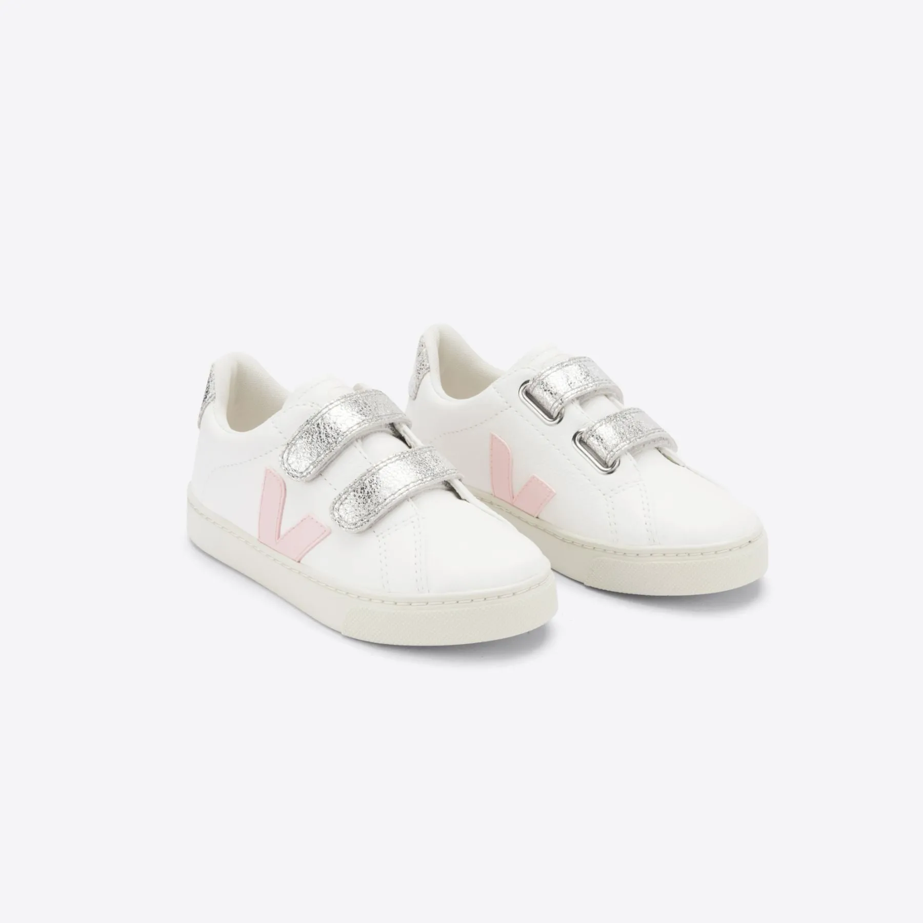 Veja Esplar Velcro Leather - Extra White/Petale/Silver